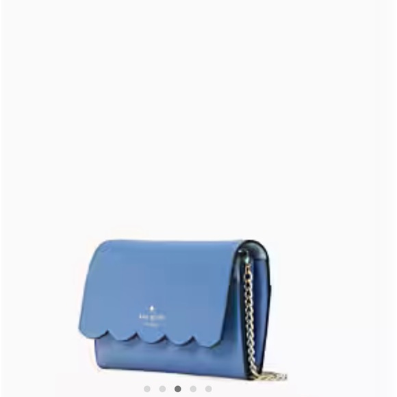 Kate Spade Gemma Cross Body Gold Chain Leather Fresh Blue NWT - Picture 5 of 12